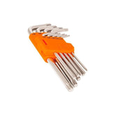 Truper Long Arm Torx L-Key, Set, 9 Pieces.